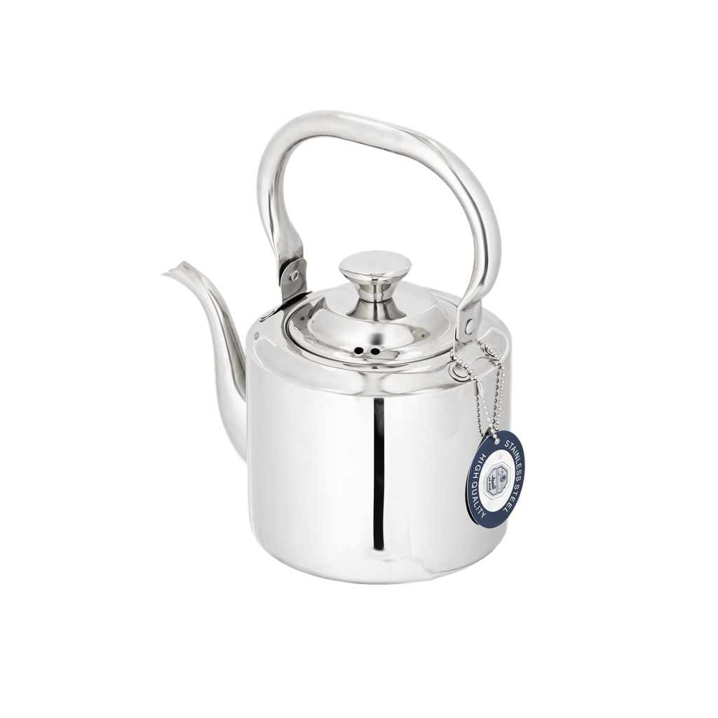 The Deniz jug from Al Saif is durable and elegant, ideal for serving all kinds of tea, silver color, multiple sizes - 2 liters