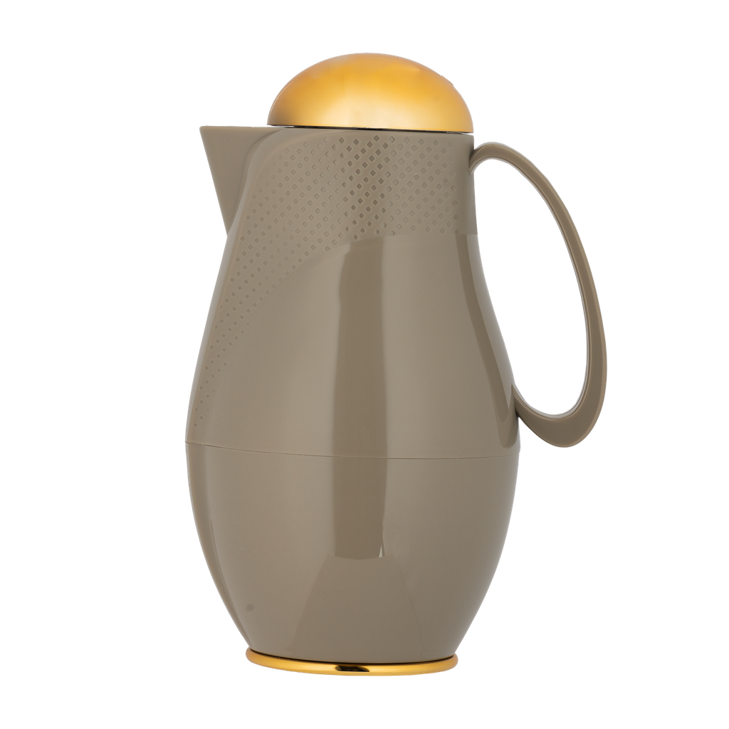 Diva thermos for coffee or tea / elegant design to suit all tastes, capacity of 1 liter - dark gray/gold