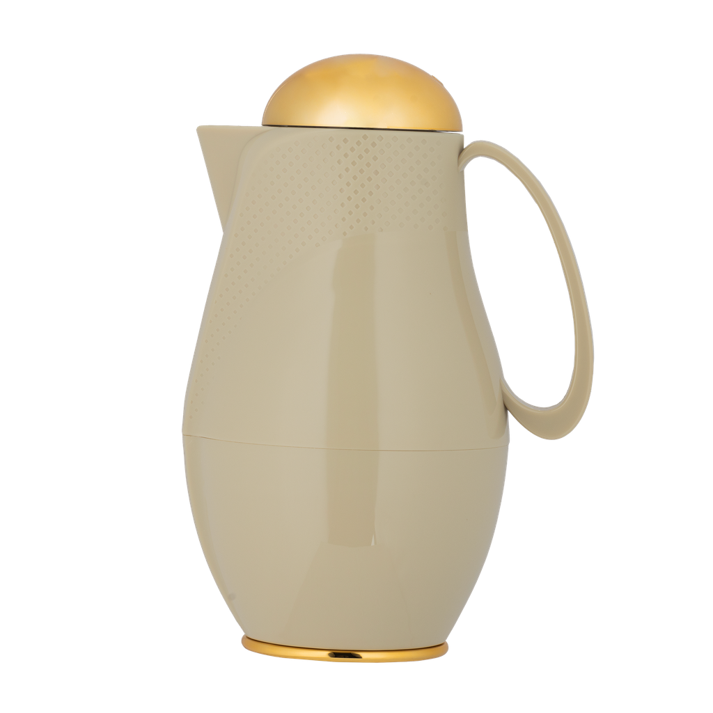 Diva thermos for coffee or tea / elegant design to suit all tastes, capacity of 1 liter - gray/gold