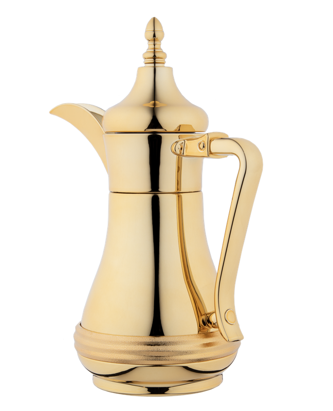 Al Saif Steel Thermos for coffee from Al Saif / Elegant design that suits all tastes / Made to maintain the heat of drinks for long hours / Ideal for daily use at home or office - Gold - 0.35 liters
