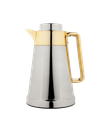 Al Saif Maya Coffee and Tea Thermos from Al Saif / Elegant design that suits all tastes / Made to maintain the heat of drinks for long hours - 1.5 liters - nickel gold