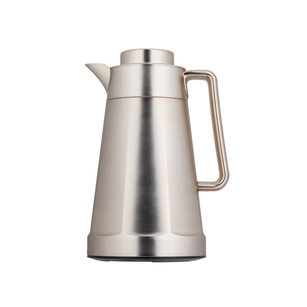 Al Saif Maya Coffee and Tea Thermos from Al Saif / Elegant design that suits all tastes / Made to maintain the heat of drinks for long hours - matte nickel - 0.75 liters