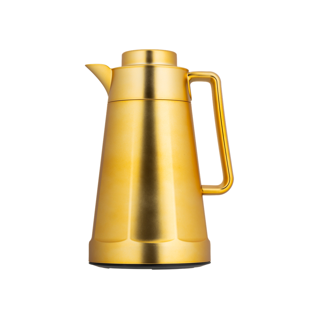 Al Saif Maya Coffee and Tea Thermos from Al Saif / Elegant design that suits all tastes / Made to maintain the heat of drinks for long hours - matte gold - 0.75 liters