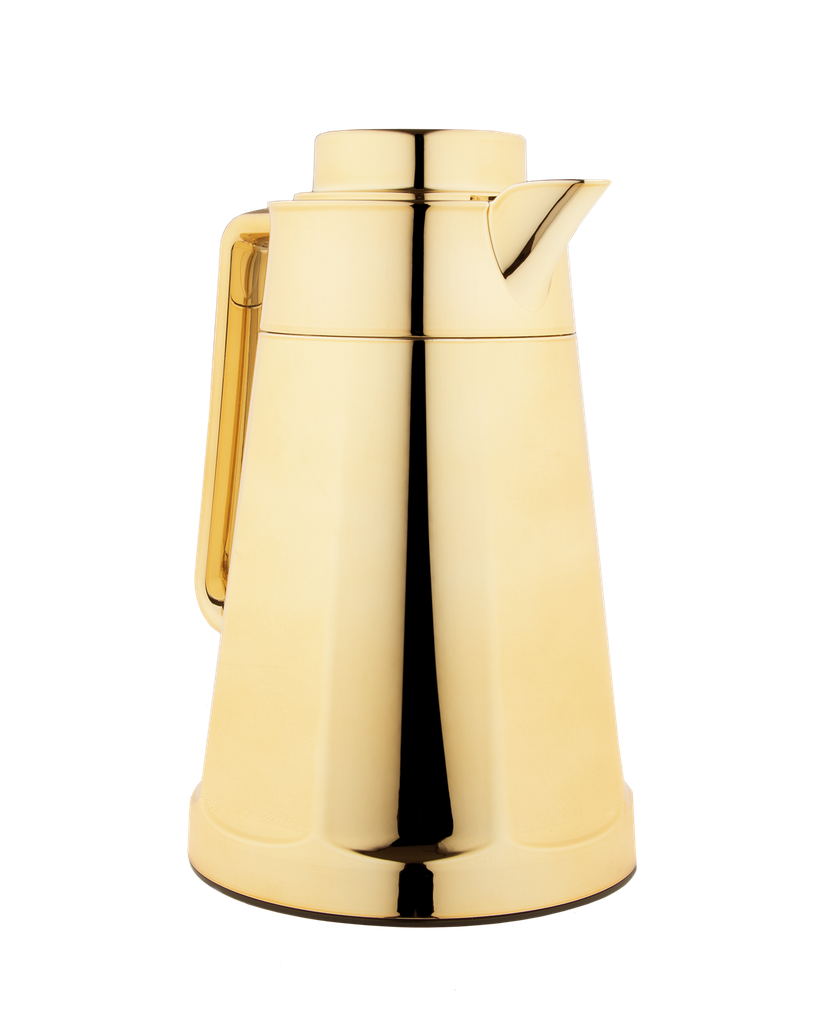 Al Saif Maya Coffee and Tea Thermos from Al Saif / Elegant design to suit all tastes / Made to preserve the heat of drinks for long hours - Gold - 0.5 liters
