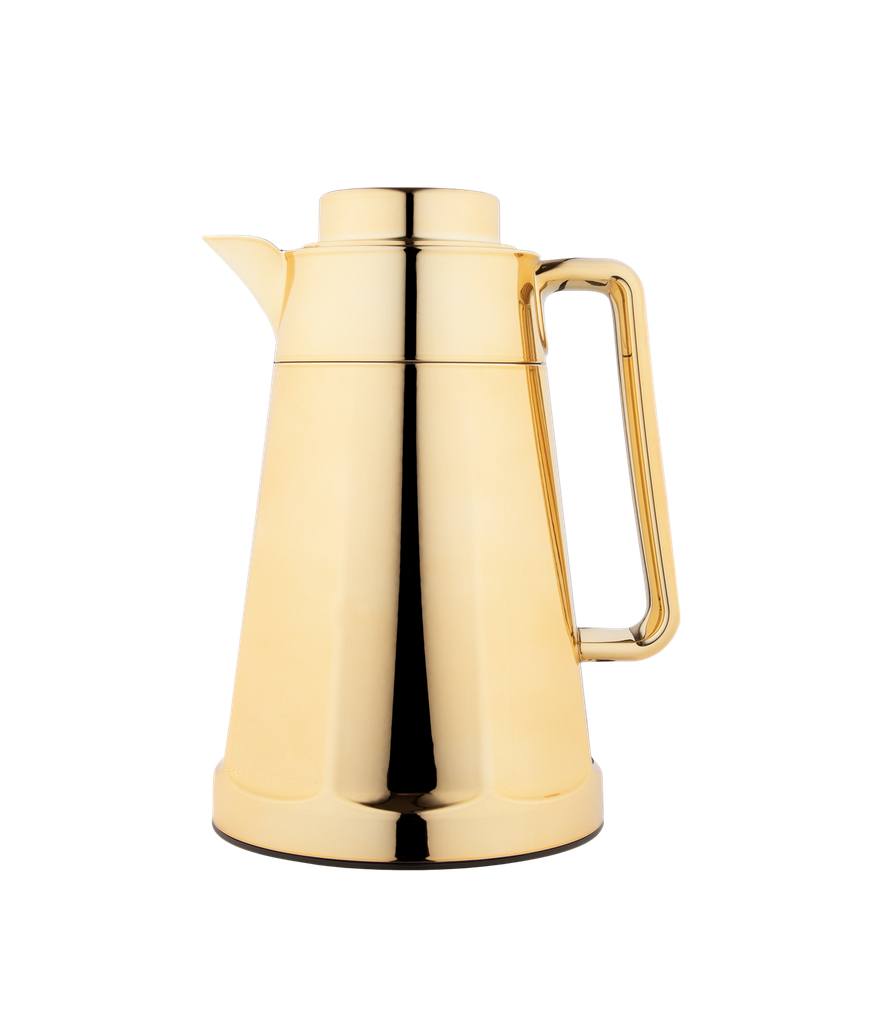 Al Saif Maya Coffee and Tea Thermos from Al Saif / Elegant design to suit all tastes / Made to maintain the heat of drinks for long hours - Gold - 0.75 liters