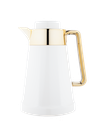 Al Saif Maya Coffee and Tea Thermos from Al Saif / Elegant design that suits all tastes / Made to maintain the heat of drinks for long hours - pearl/gold - 1 liter