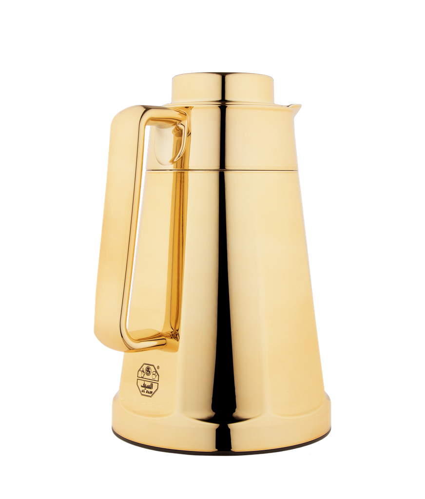 Al Saif Maya Coffee and Tea Thermos from Al Saif / Elegant design to suit all tastes / Made to preserve the heat of drinks for long hours - Gold - 1 liter