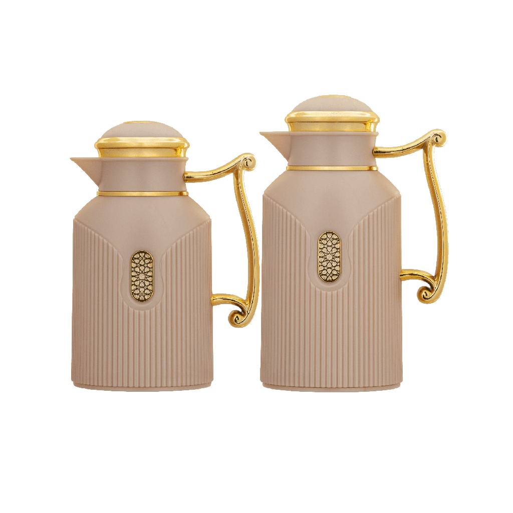 A two-piece thermos set for coffee and tea from Diva / elegant design to suit all tastes, capacity 0.7/1.0 liters - Lahma Madhab