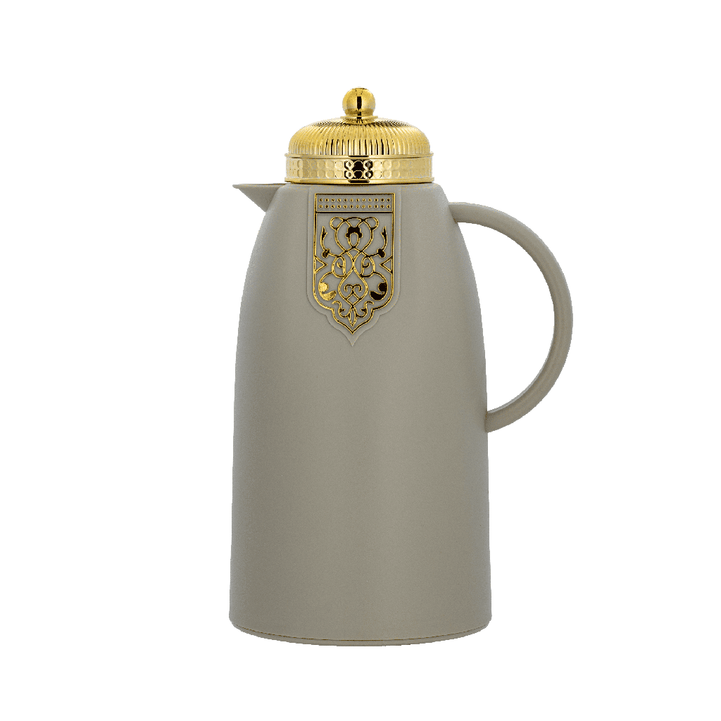 Diva thermos for coffee or tea / elegant design to suit all tastes, capacity of 1 liter - gray/gold