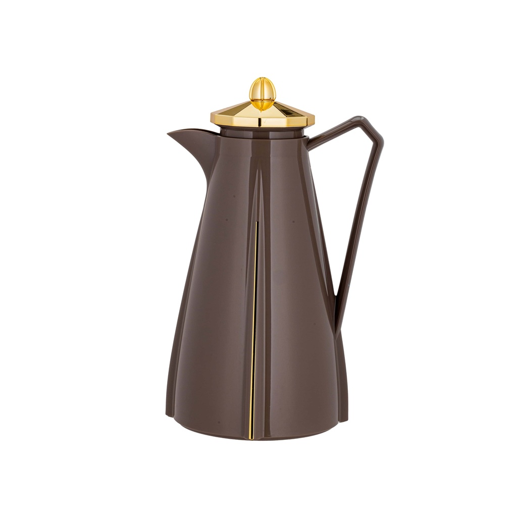 Diva thermos for coffee or tea / elegant design to suit all tastes, capacity of 1 liter - brown