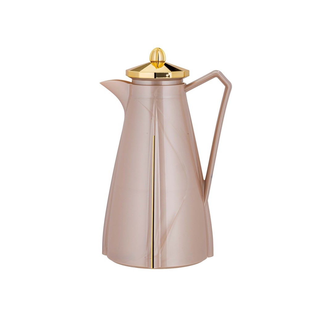 Diva thermos for coffee or tea / elegant design to suit all tastes, capacity of 1 liter - brown/gold