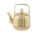 The Jewel Steel Jug from Al Saif is durable and elegant, ideal for serving various types of tea - 1.2 liters - gold