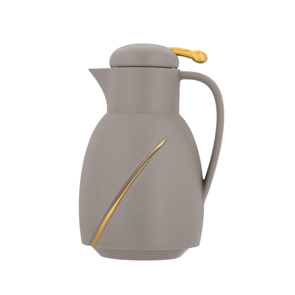 Diva thermos for coffee or tea / elegant design to suit all tastes, capacity of 1 liter - brown/gold