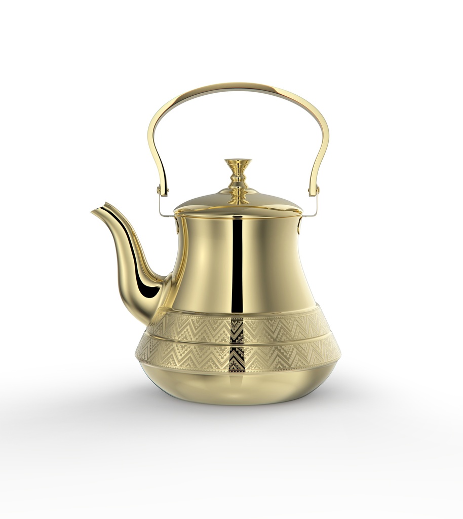 The Salma jug from Al Saif is durable and elegant, ideal for serving tea of ​​various sizes and colors - gold - 1.2 liters