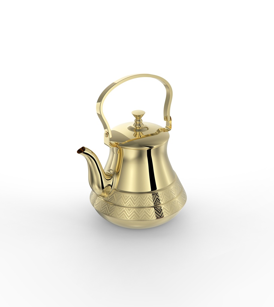 The Salma jug from Al Saif is durable and elegant, ideal for serving tea of ​​various sizes and colors - gold - 2 liters