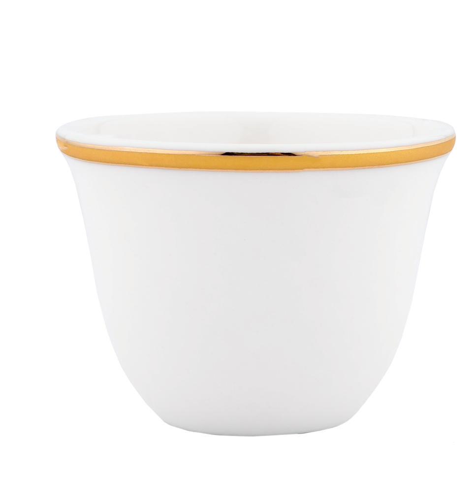 A set of 12-piece coffee cups from Al Saif - medium - gold