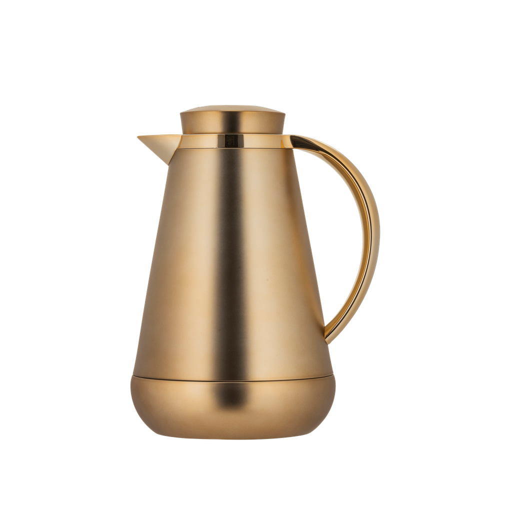 Hala thermos for coffee and tea from Al Saif / Elegant design that suits all tastes / Made to maintain the heat of drinks for long hours - 0.75 liters - light matte gold