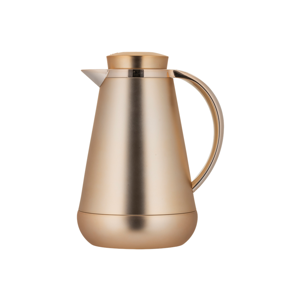 Hala Coffee and Tea Thermos from Al Saif / Elegant design that suits all tastes / Made to maintain the heat of drinks for long hours - Platinum Gold - 0.75 liters