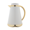 Hala Coffee and Tea Thermos from Al Saif / Elegant design that suits all tastes / Made to maintain the heat of drinks for long hours - 0.5 liters - pearly white/gold