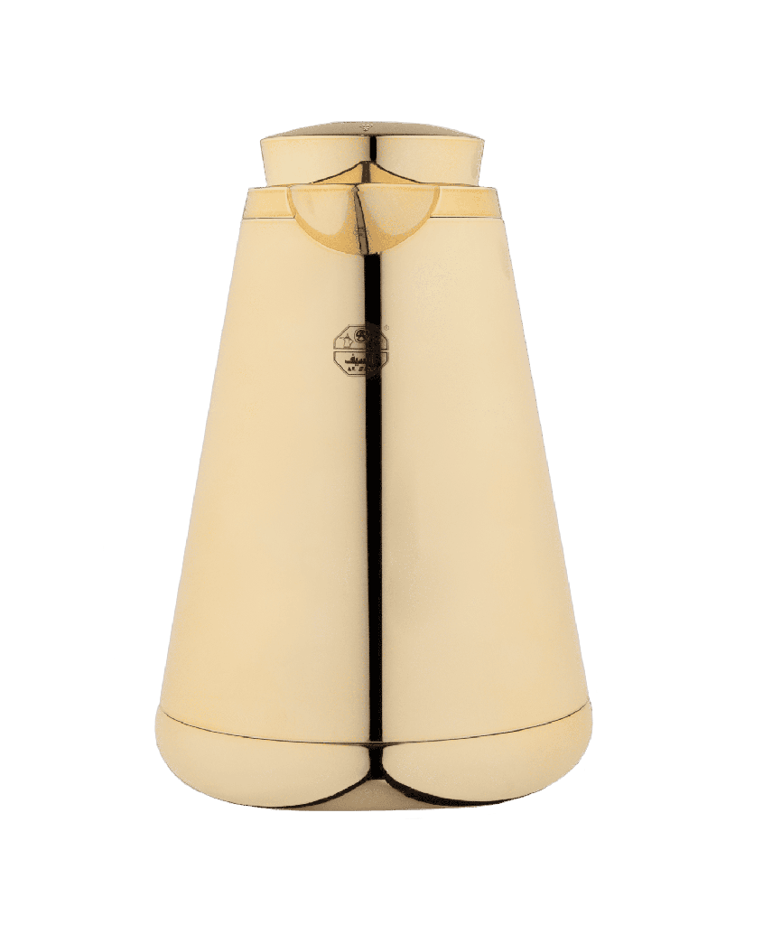 Hala Coffee and Tea Thermos from Al Saif / Elegant design that suits all tastes / Made to maintain the heat of drinks for long hours - Gold - 0.75 liters