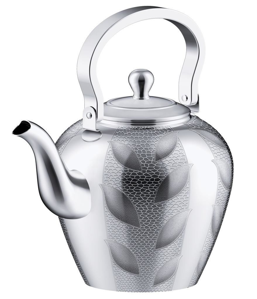 Taima jug from Al Saif, durable and elegant, ideal for serving tea of ​​various sizes and colors - chrome - 1.2 liters