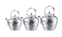 Taima jug from Al Saif, durable and elegant, ideal for serving tea of ​​various sizes and colors - chrome - set of 3 pieces