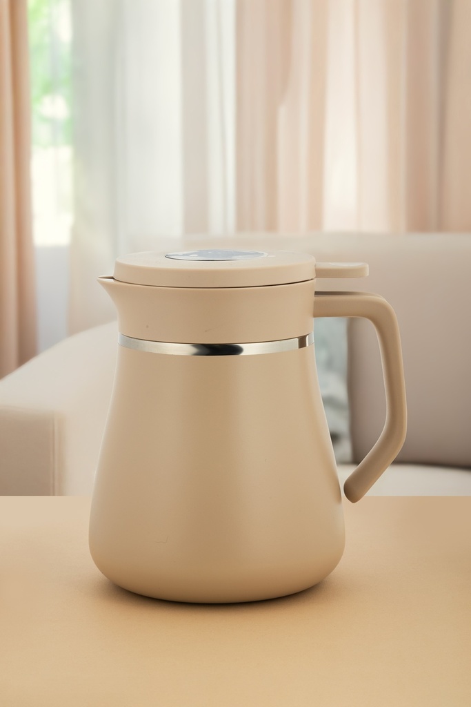 Anita Steel Thermos for coffee and tea from Al Saif / Elegant design to suit all tastes / Made to maintain the heat of drinks for long hours / Ideal for daily use at home or office / Multi-colored - 1 liter - Brown