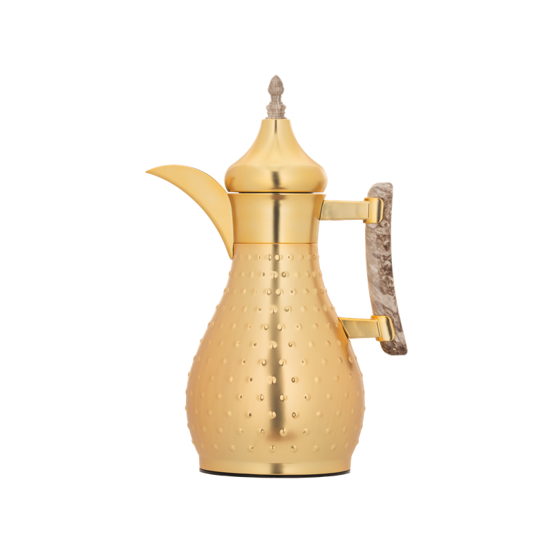 ترمس بادي قهوة وشاي من السيف / تصميم أنيق يناسب جميع الأذواق / مصنوع للحفاظ على حرارة المشروبات لساعات طويلة / مثالي للاستخدام اليومي في المنزل أو المكتب / متعدد الالوان والمقاسات - 0.6 لتر - ذهبي
