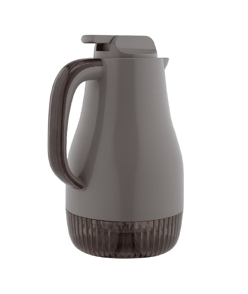 Italian thermos for coffee and tea from Enjoy / Elegant design that suits all tastes / Made to maintain the heat of drinks for long hours - dark brown/light brown - 1 liter