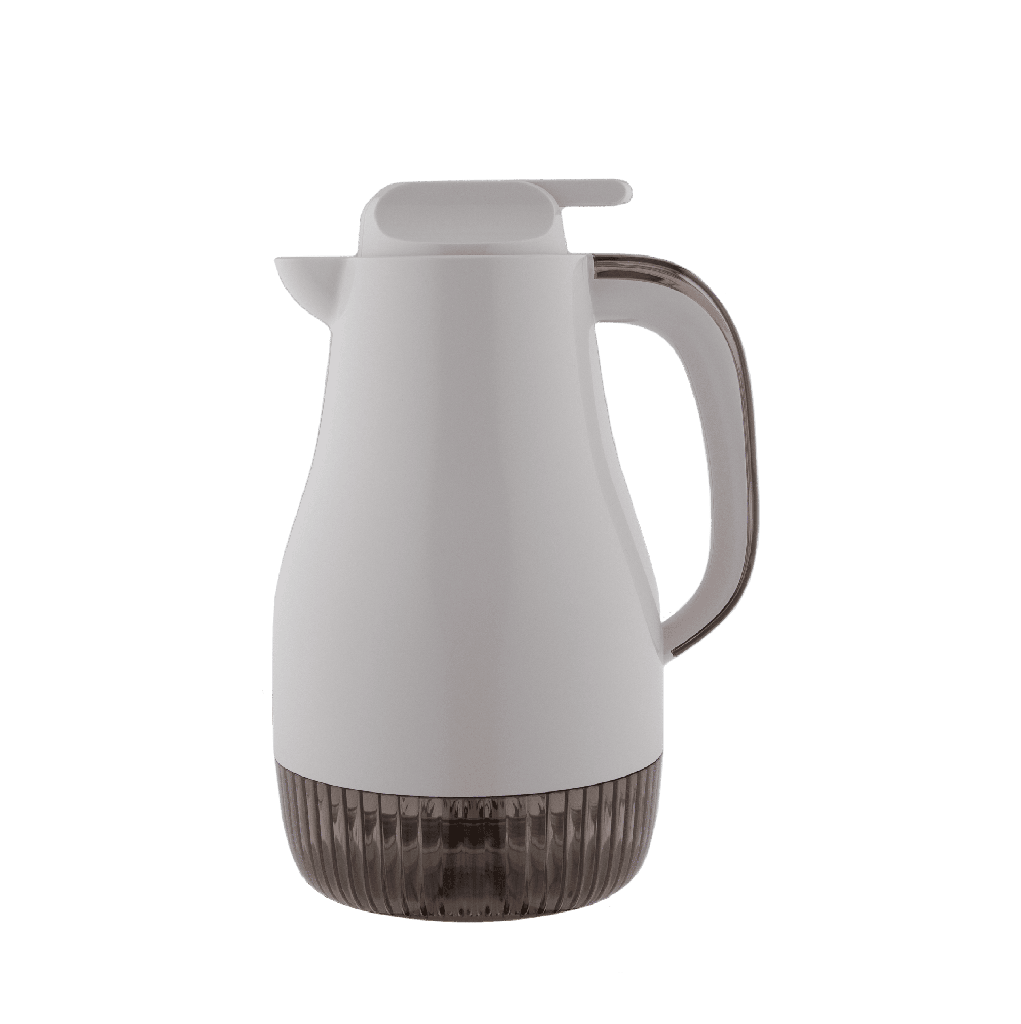 Italian thermos for coffee and tea from Enjoy / Elegant design that suits all tastes / Made to maintain the heat of drinks for long hours - 1 liter - dark brown pearl