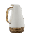 Italian thermos for coffee and tea from Enjoy / Elegant design that suits all tastes / Made to maintain the heat of drinks for long hours - 1 liter - pearl/gold