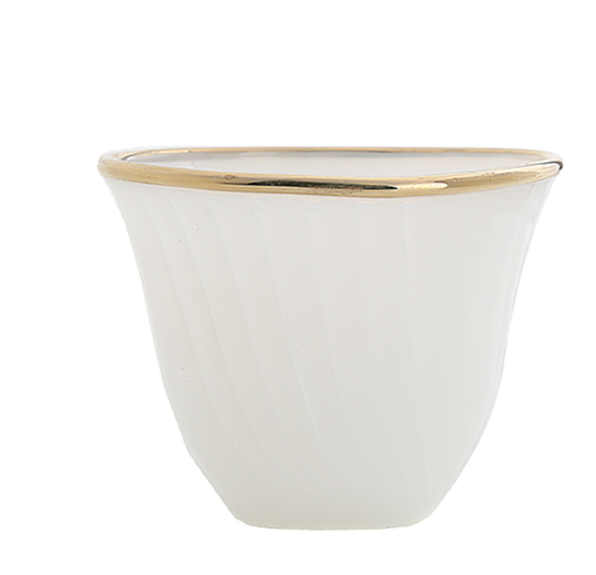 A set of 12-piece coffee cups from Al Saif - gold - second shape