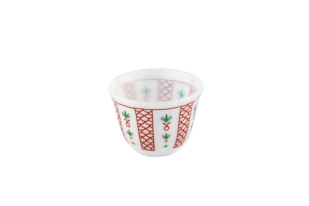 A set of coffee cups of 12 pieces from Al Saif - red - small
