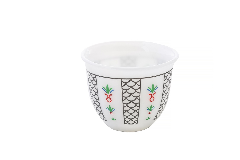 A set of coffee cups of 12 pieces from Al Saif - silver - large