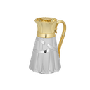 Two-piece Nagham coffee and tea set from Al Saif / Elegant design to suit all tastes / Made to maintain the heat of drinks for long hours / Ideal for daily use at home or office / Multi-colored - nickel/gold
