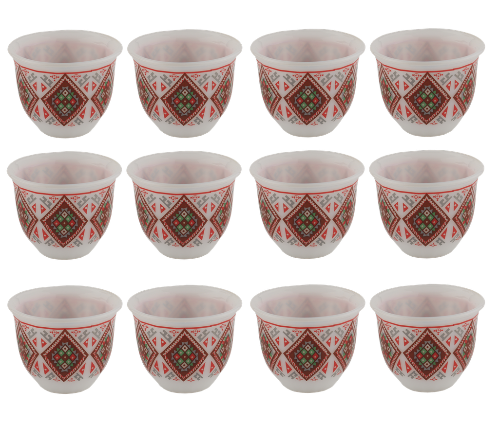 Korean coffee cup set from Al Saif, 12 pieces - small