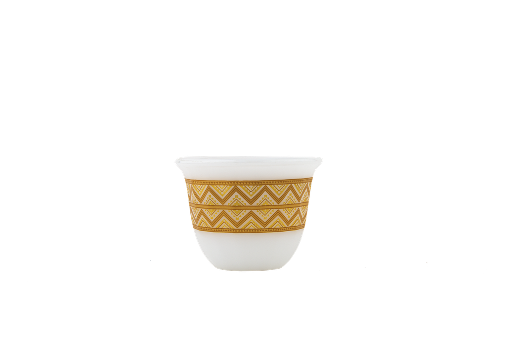 A set of Korean coffee cups from Al Saif, 12 pieces - small - gold