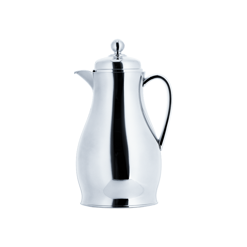 Nawahil Thermos for Tea from Al Saif / Elegant design that suits all tastes / Made to maintain the heat of drinks for long hours - Chrome - 0.75 liters