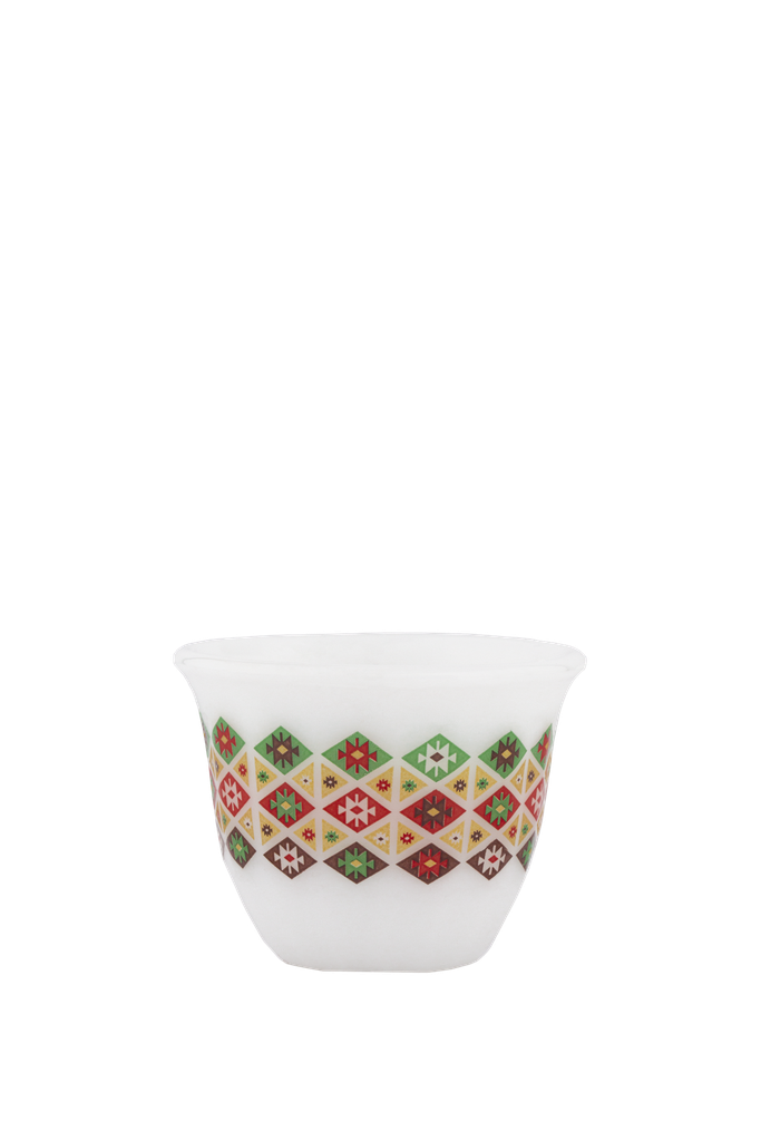 A set of Korean coffee cups from Al Saif, 12 pieces - very large - second pattern