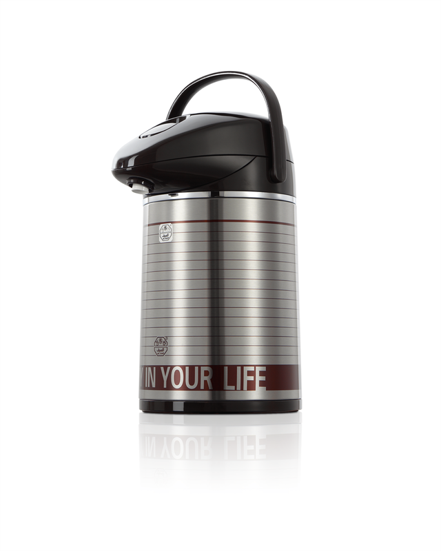 Elegant Thermos for coffee and tea from Al Saif / Elegant design that suits all tastes / Made to maintain the heat of drinks for long hours / Ideal for daily use at home or office - Brown - 2.5 liters