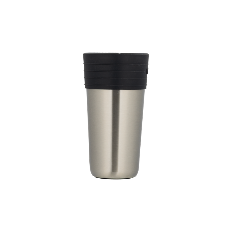 Theroms steel cup holder / made to maintain the heat of drinks for long hours, black color, capacity 470 ml