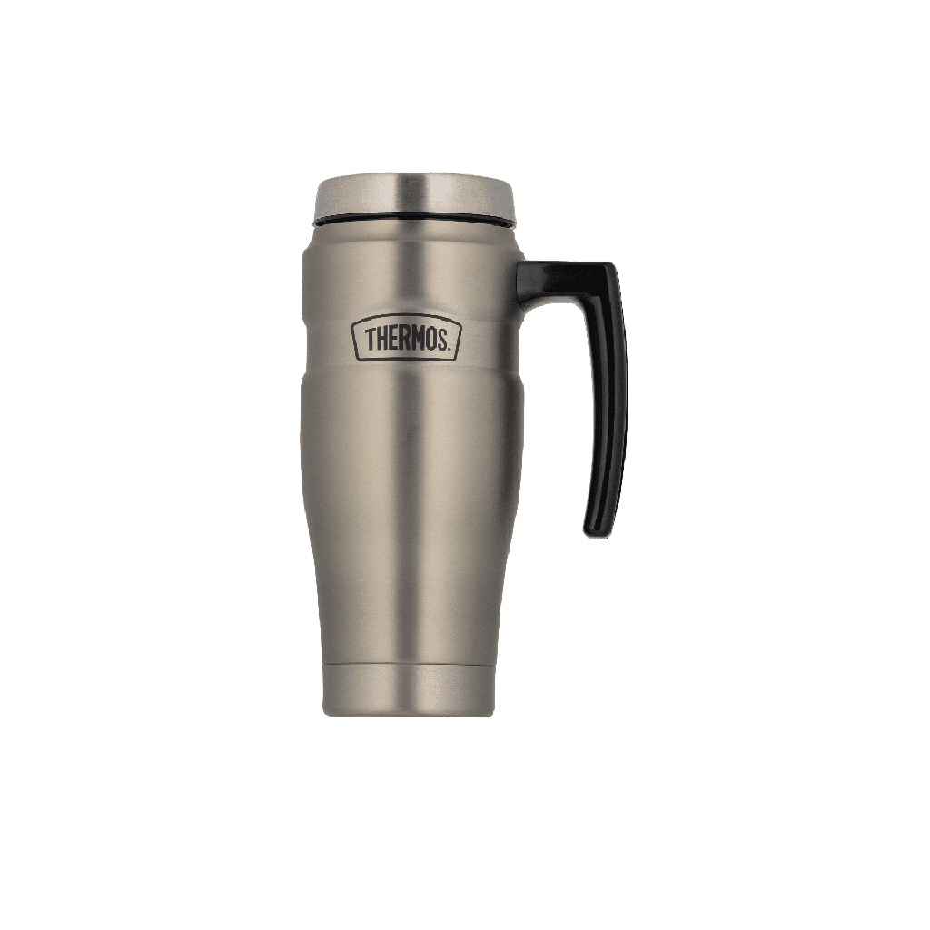 Thermos Steel Thermal Flask for Coffee and Tea / Made to keep drinks hot for long hours, Capacity 470 ml - Matte Steel