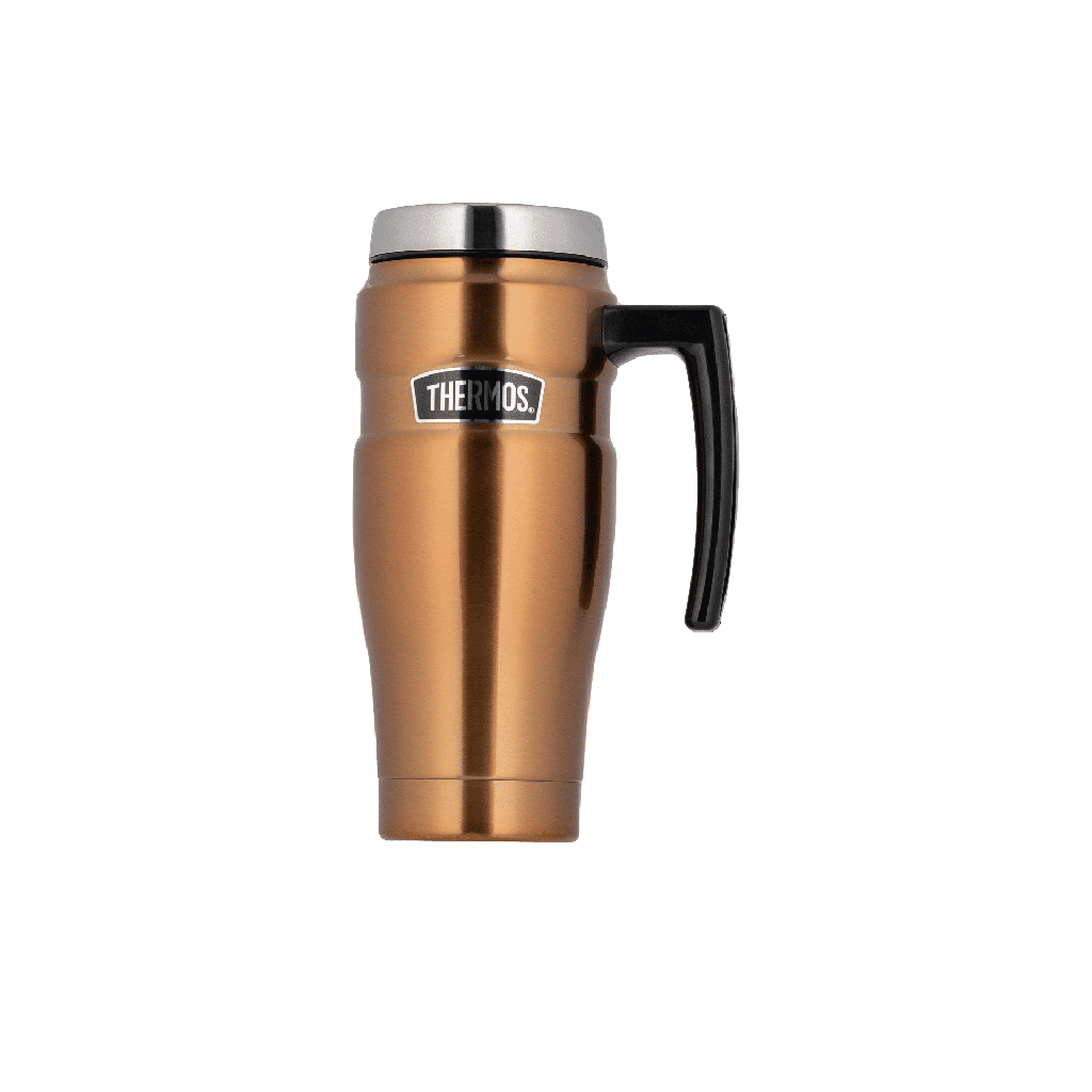 Thermos Steel Thermal Flask for Coffee and Tea / Made to maintain the temperature of drinks for long hours, Capacity 470 ml - Gold