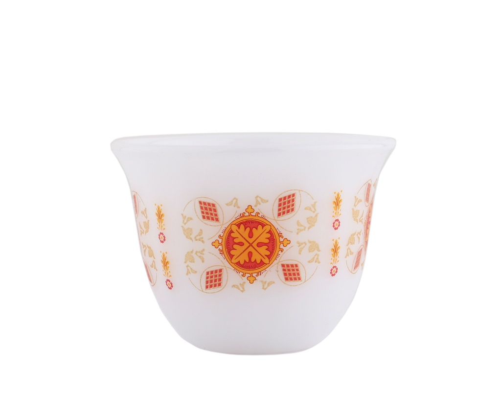 A set of 6-piece Korean coffee cups from Al Saif - very large - third pattern