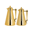 Dalin two-piece coffee and tea set from Al Saif / Elegant design to suit all tastes / Made to maintain the heat of drinks for long hours / Ideal for daily use at home or office / Multi-color - Gold