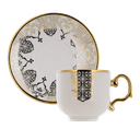 A set of 12-piece coffee cups with serving plates from Al Saif - second pattern