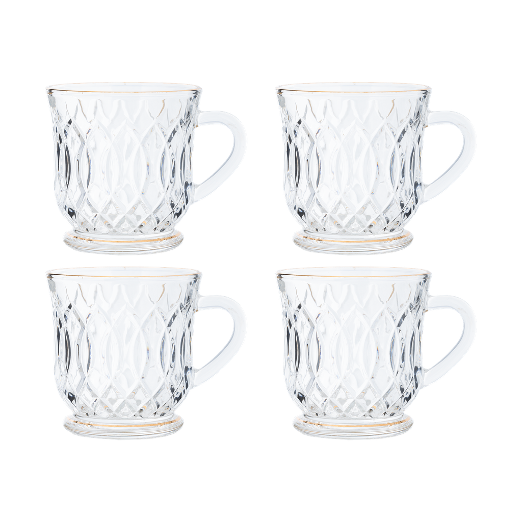 Tea bag, 4 pieces, from Al Saif, 120 ml, transparent - gold - third pattern