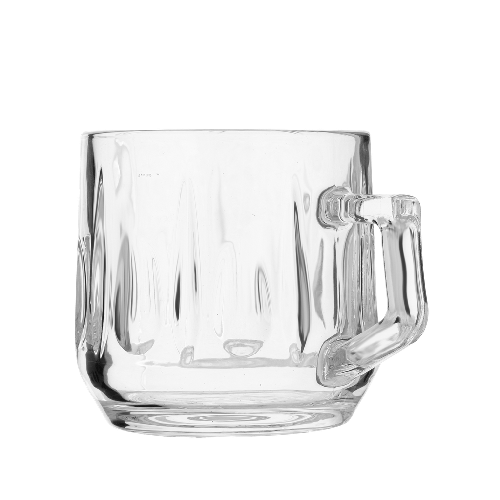 A set of 6-piece tea cups from Al Saif, 200 ml, transparent - second pattern