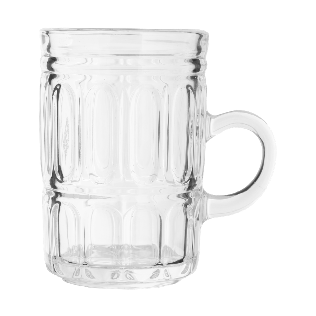 A set of 6-piece tea cups from Al Saif, 120 ml, transparent - fifth pattern