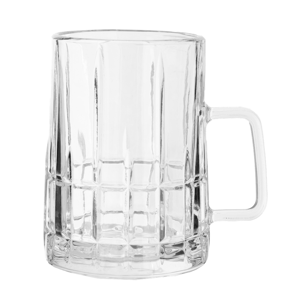 A set of 6-piece tea cups from Al Saif, 120 ml, transparent - fourth pattern